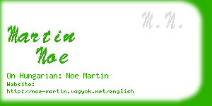 martin noe business card